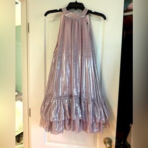 NWT metallic halter dress
Size Medium